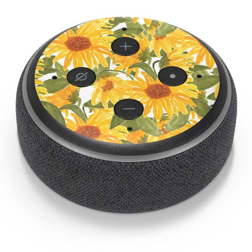 Bouffants and Broken Hearts Sunflowers Amazon Echo Dot Skin