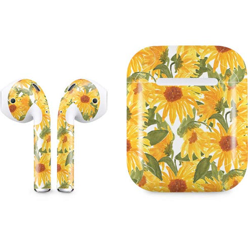 Bouffants and Broken Hearts Sunflowers Apple AirPods Skin