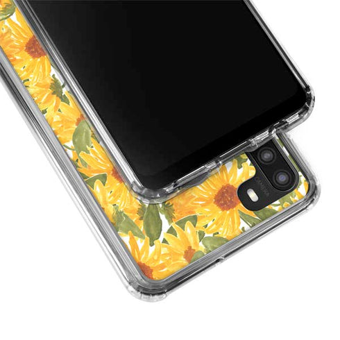 Bouffants and Broken Hearts Sunflowers Galaxy A21 Clear Case