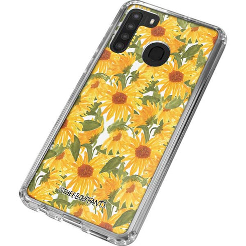 Bouffants and Broken Hearts Sunflowers Galaxy A21 Clear Case