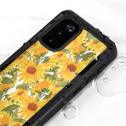Bouffants and Broken Hearts Sunflowers Galaxy S20 Waterproof Case