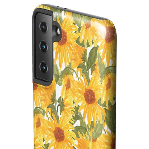 Bouffants and Broken Hearts Sunflowers Galaxy S21 FE Pro Case
