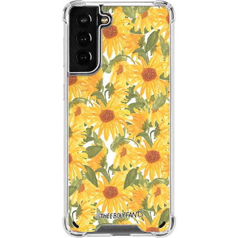 Bouffants and Broken Hearts Sunflowers Galaxy S21 Plus 5G Clear Case