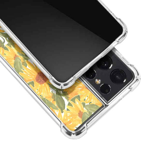 Bouffants and Broken Hearts Sunflowers Galaxy S21 Ultra 5G Clear Case