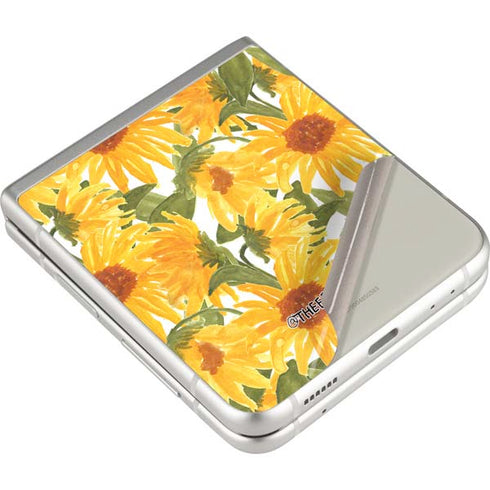 Bouffants and Broken Hearts Sunflowers Galaxy Z Flip3 5G Skin