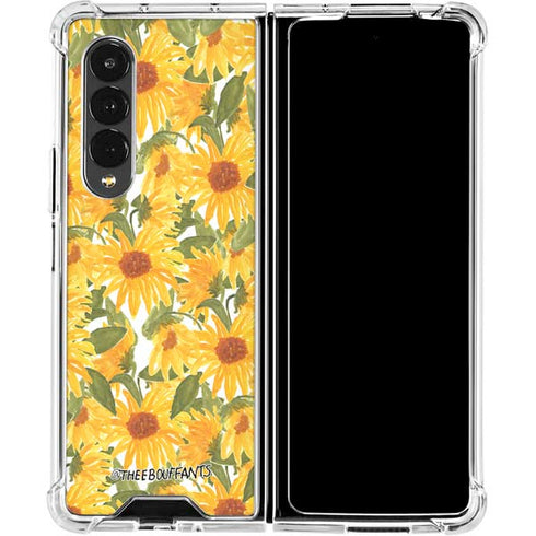 Bouffants and Broken Hearts Sunflowers Galaxy Z Fold4 5G Clear Case