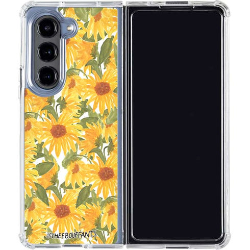 Bouffants and Broken Hearts Sunflowers Galaxy Z Fold5 5G Clear Case