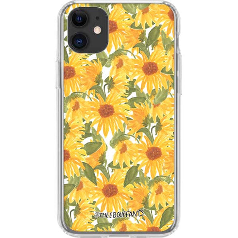 Bouffants and Broken Hearts Sunflowers iPhone 11 Clear Case