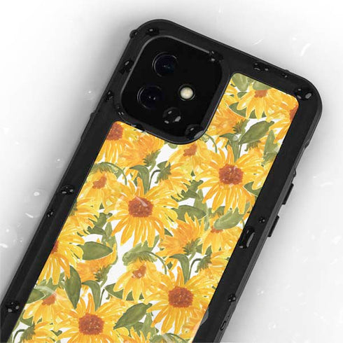 Bouffants and Broken Hearts Sunflowers iPhone 12 Mini Waterproof Case