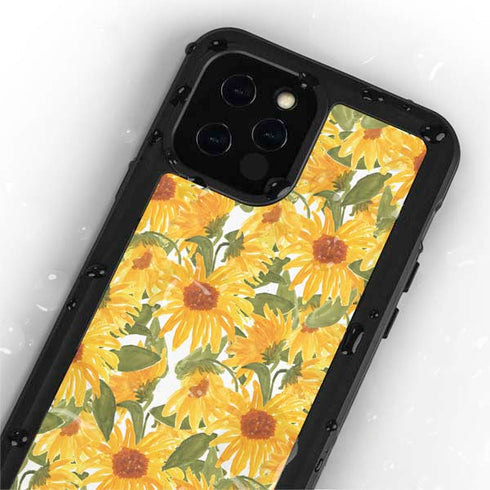 Bouffants and Broken Hearts Sunflowers iPhone 12 Pro Waterproof Case