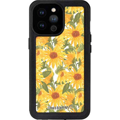 Bouffants and Broken Hearts Sunflowers iPhone 14 Pro Max Waterproof Case