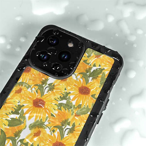 Bouffants and Broken Hearts Sunflowers iPhone 14 Pro Max Waterproof Case