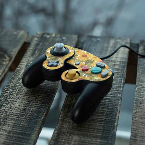 Bouffants and Broken Hearts Sunflowers Nintendo GameCube Controller Skin