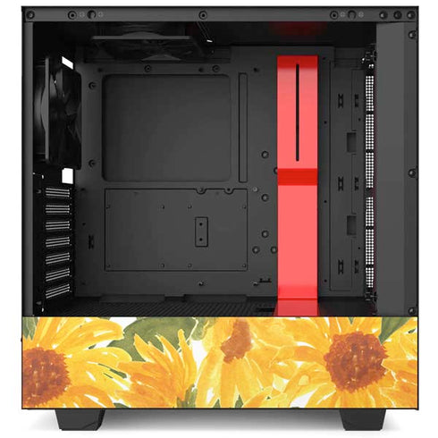 Bouffants and Broken Hearts Sunflowers NZXT H510 Compact ATX Mid-Tower Case Skin
