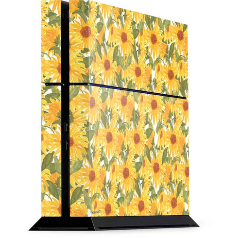 Bouffants and Broken Hearts Sunflowers PS4 Console Skin