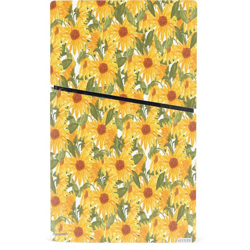 Bouffants and Broken Hearts Sunflowers PS5 Slim Digital Edition Console Skin