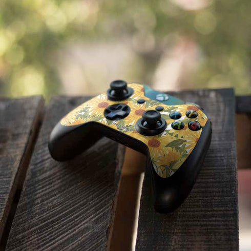 Bouffants and Broken Hearts Sunflowers Xbox One Controller Skin