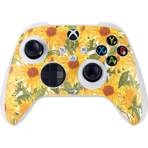 Bouffants and Broken Hearts Sunflowers Xbox Series S Controller Skin