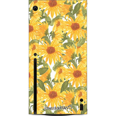 Bouffants and Broken Hearts Sunflowers Xbox Series X Console Skin