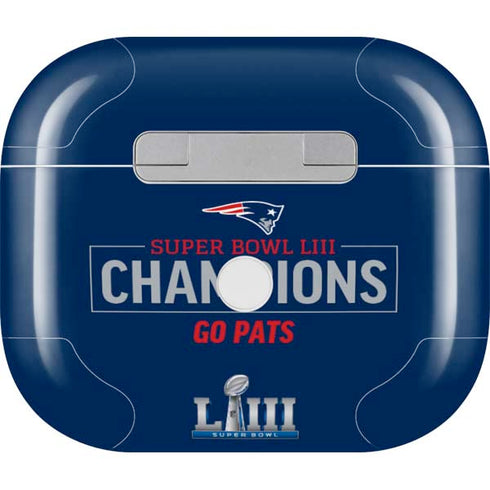 NFL Super Bowl LIII Champions Go Pats Apple AirPods (3rd Gen 2021) Skin