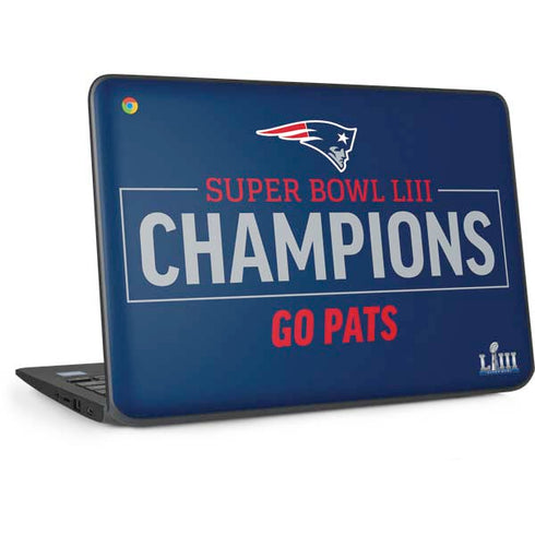 NFL Super Bowl LIII Champions Go Pats HP Chromebook Skin