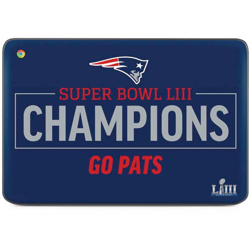 NFL Super Bowl LIII Champions Go Pats HP Chromebook Skin