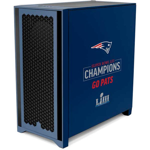 NFL Super Bowl LIII Champions Go Pats Corsair 4000D Tempered Glass Mid-Tower ATX Case Skin