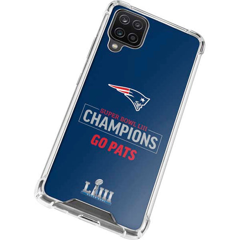 NFL Super Bowl LIII Champions Go Pats Galaxy A12 Clear Case