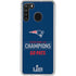 NFL Super Bowl LIII Champions Go Pats Galaxy A21 Clear Case