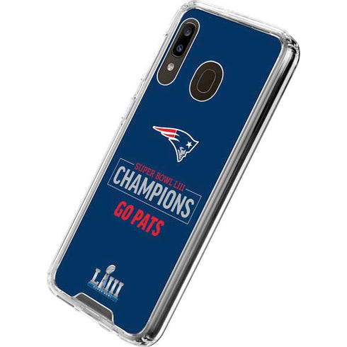 NFL Super Bowl LIII Champions Go Pats Galaxy A30 Clear Case