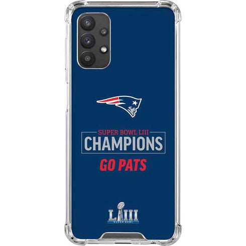 NFL Super Bowl LIII Champions Go Pats Galaxy A32 5G Clear Case