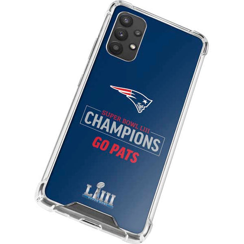 NFL Super Bowl LIII Champions Go Pats Galaxy A32 5G Clear Case