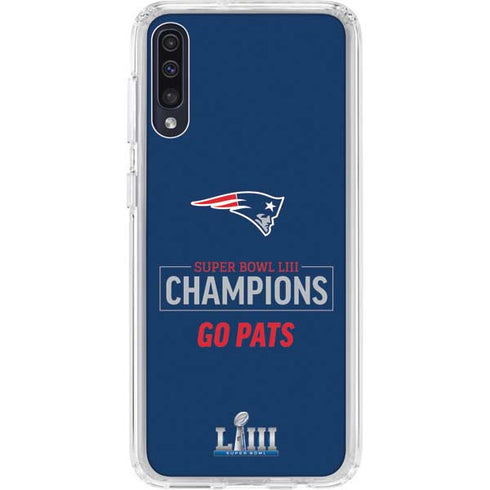 NFL Super Bowl LIII Champions Go Pats Galaxy A50 Clear Case