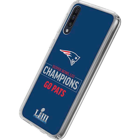 NFL Super Bowl LIII Champions Go Pats Galaxy A50 Clear Case