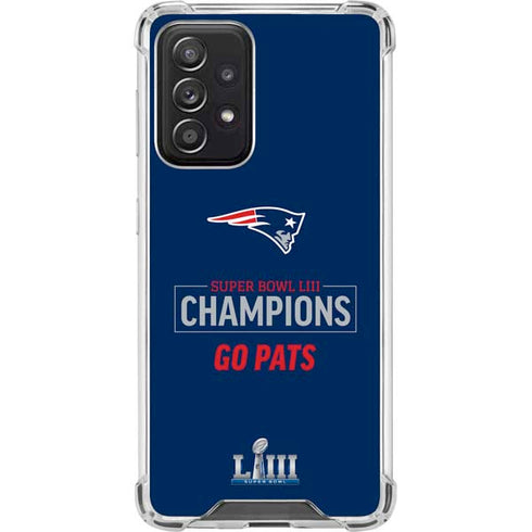 NFL Super Bowl LIII Champions Go Pats Galaxy A52 5G Clear Case