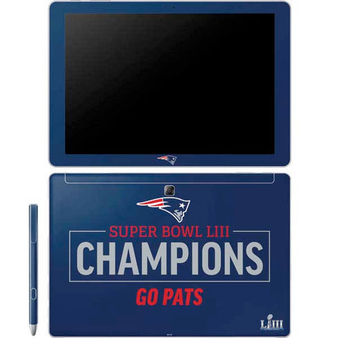 NFL Super Bowl LIII Champions Go Pats Galaxy Book 12in Skin