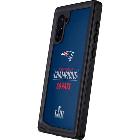 NFL Super Bowl LIII Champions Go Pats Galaxy Note 10 Waterproof Case