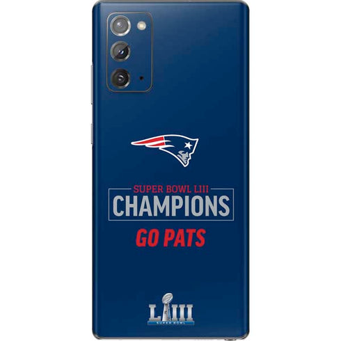 NFL Super Bowl LIII Champions Go Pats Galaxy Note20 5G Skin