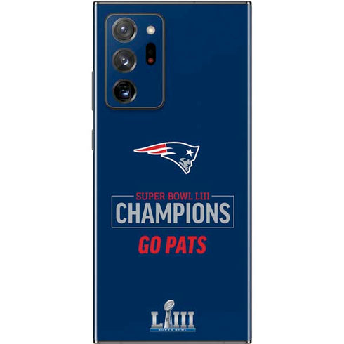 NFL Super Bowl LIII Champions Go Pats Galaxy Note20 Ultra 5G Skin