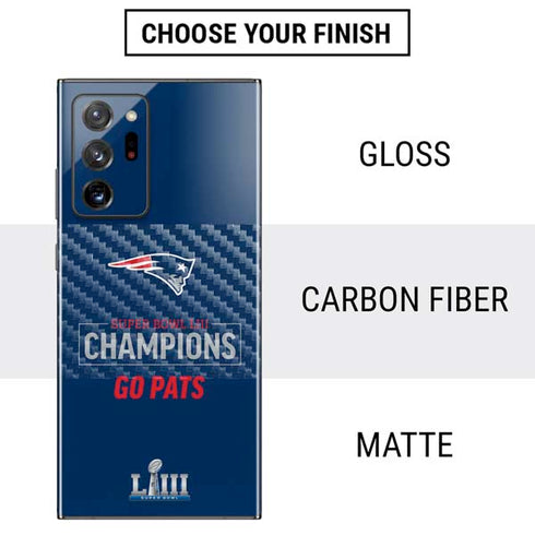 NFL Super Bowl LIII Champions Go Pats Galaxy Note20 Ultra 5G Skin