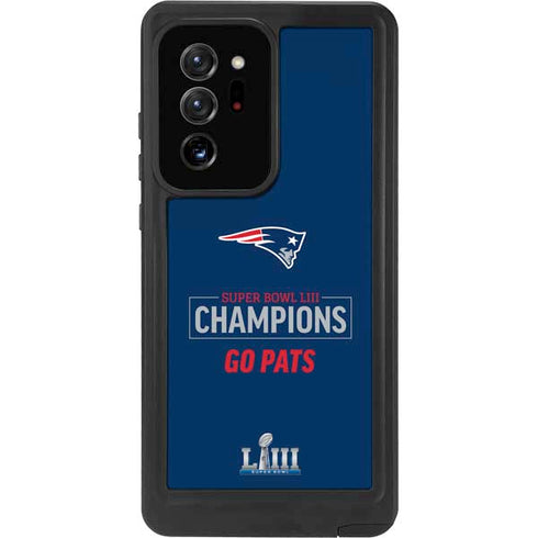 NFL Super Bowl LIII Champions Go Pats Galaxy Note20 Ultra 5G Waterproof Case
