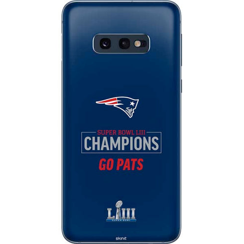 NFL Super Bowl LIII Champions Go Pats Galaxy S10e Skin