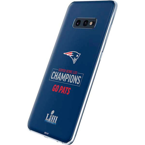 NFL Super Bowl LIII Champions Go Pats Galaxy S10e Skin