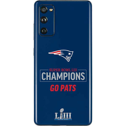 NFL Super Bowl LIII Champions Go Pats Galaxy S20 Fan Edition Skin