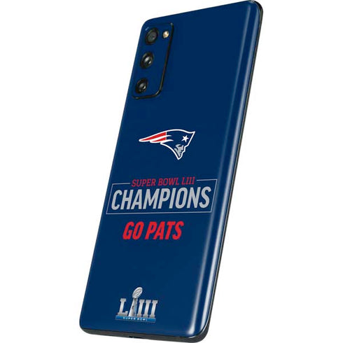 NFL Super Bowl LIII Champions Go Pats Galaxy S20 Fan Edition Skin
