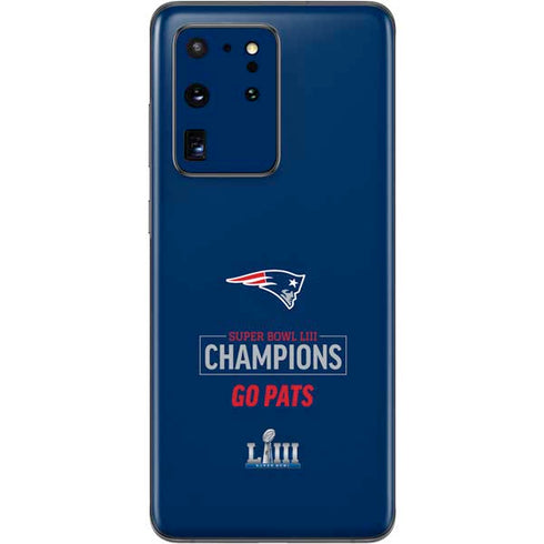 NFL Super Bowl LIII Champions Go Pats Galaxy S20 Ultra 5G Skin