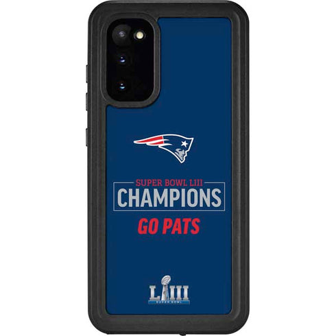NFL Super Bowl LIII Champions Go Pats Galaxy S20 Waterproof Case