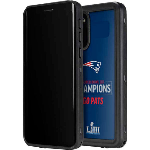NFL Super Bowl LIII Champions Go Pats Galaxy S20 Waterproof Case