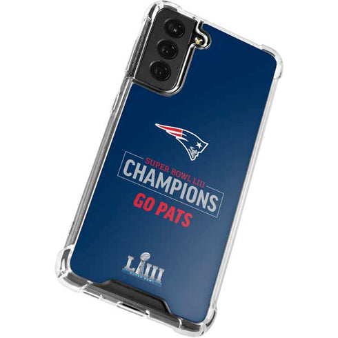 NFL Super Bowl LIII Champions Go Pats Galaxy S21 FE Clear Case