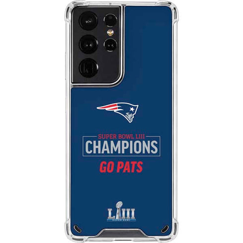 NFL Super Bowl LIII Champions Go Pats Galaxy S21 Ultra 5G Clear Case